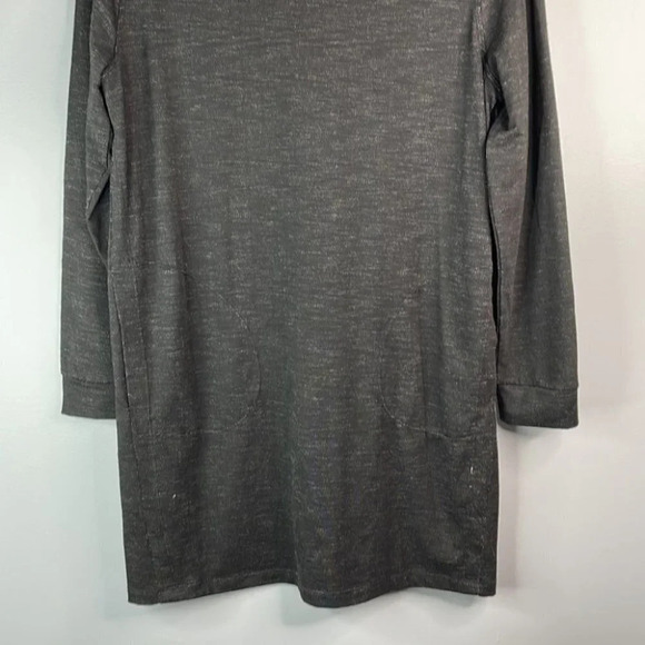 MAX STUDIO Loose Fit Tunic Dress Black Crewneck Long Sleeve Lagenlook Size M - Picture 4 of 12